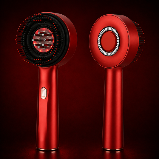 Electric Vibration Massage Comb Red Light Hair Growth Massage Scalp Brush anti Hair Loss Liquid Oil Applicator Hair Care
